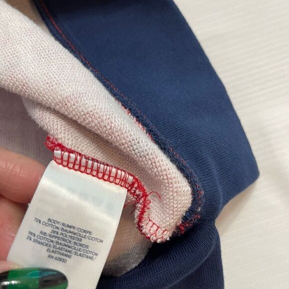 Lands End Serious Sweats Plaid Colorblock Sweatshirt Size Medium - Picture 9 of 10